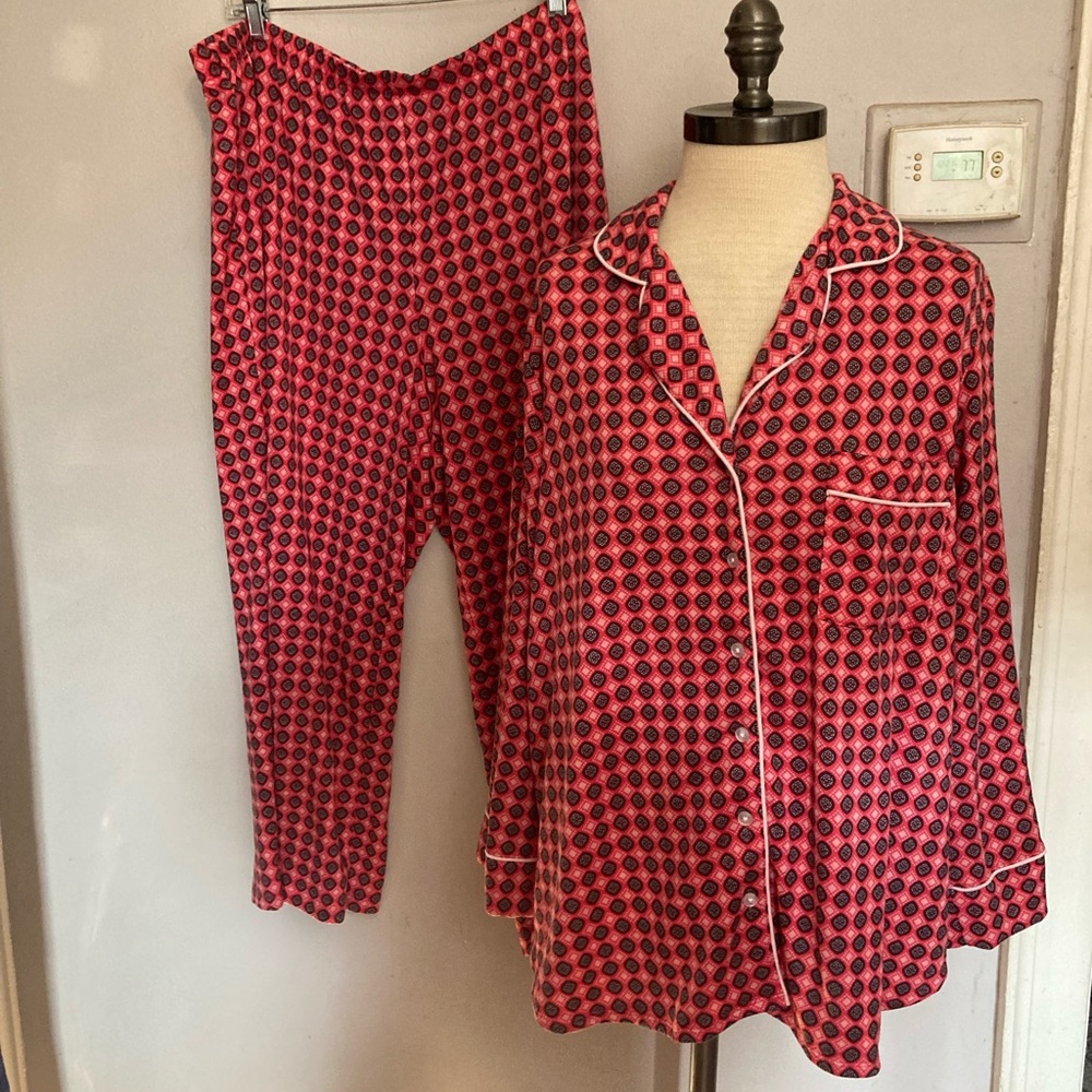 10-3 Secret Treasures pajama set cropped pants 3x 22w 24w NWT Soft comfy